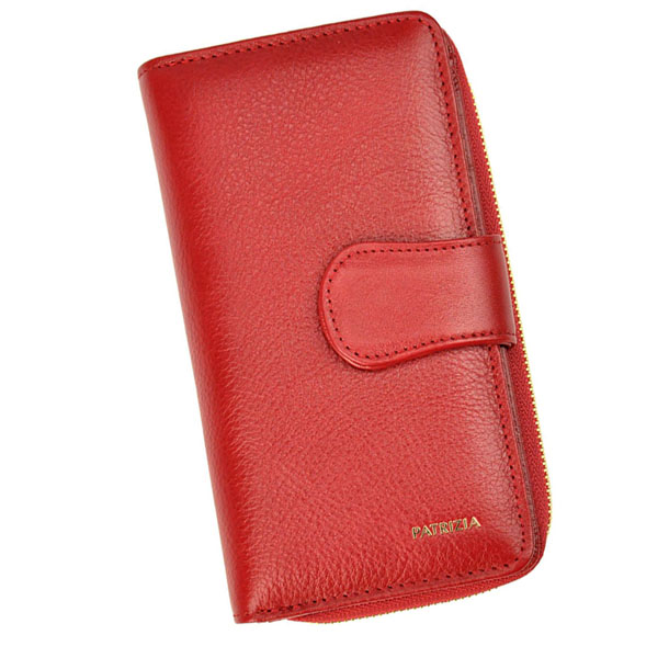 Detail produktu Červená kožená peňaženka na karty Patrizia IT116