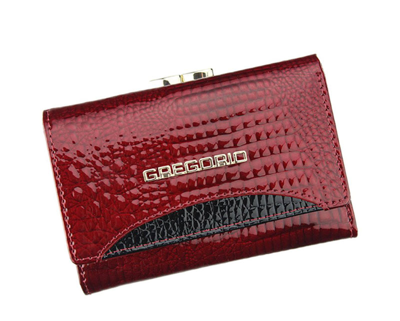 Dámska malá červená kožená peňaženka Gregorio GP117