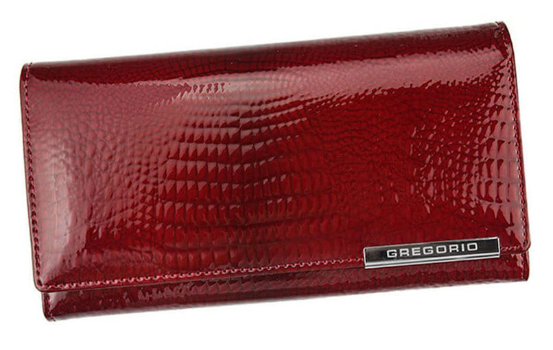 Detail produktu Červená kožená peňaženka Gregorio s mincovníkom na zips