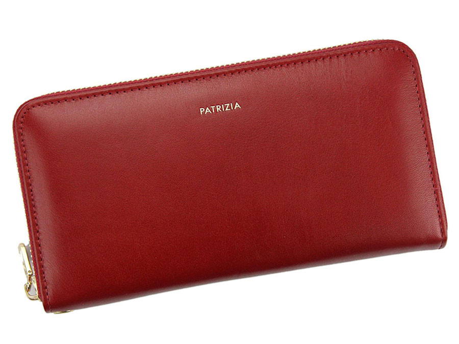 Detail produktu Veľká kožená peňaženka Jennifer Jones na zips červená
