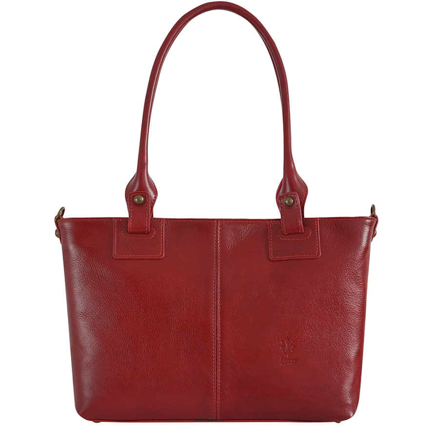 Detail produktu Červená kožená kabelka cez plece Florence 18