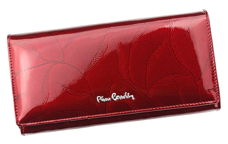 Detail produktu Červená dámska lakovaná kožená peňaženka Pierre Cardin
