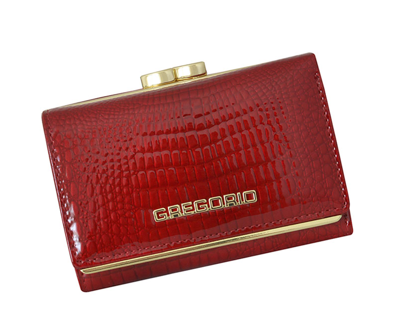 Detail produktu Dámska malá červená kožená peňaženka Gregorio SLL117