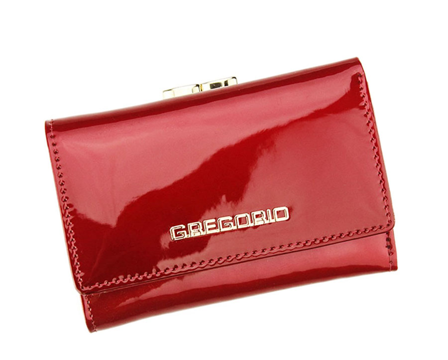 Dámska malá červená kožená peňaženka Gregorio