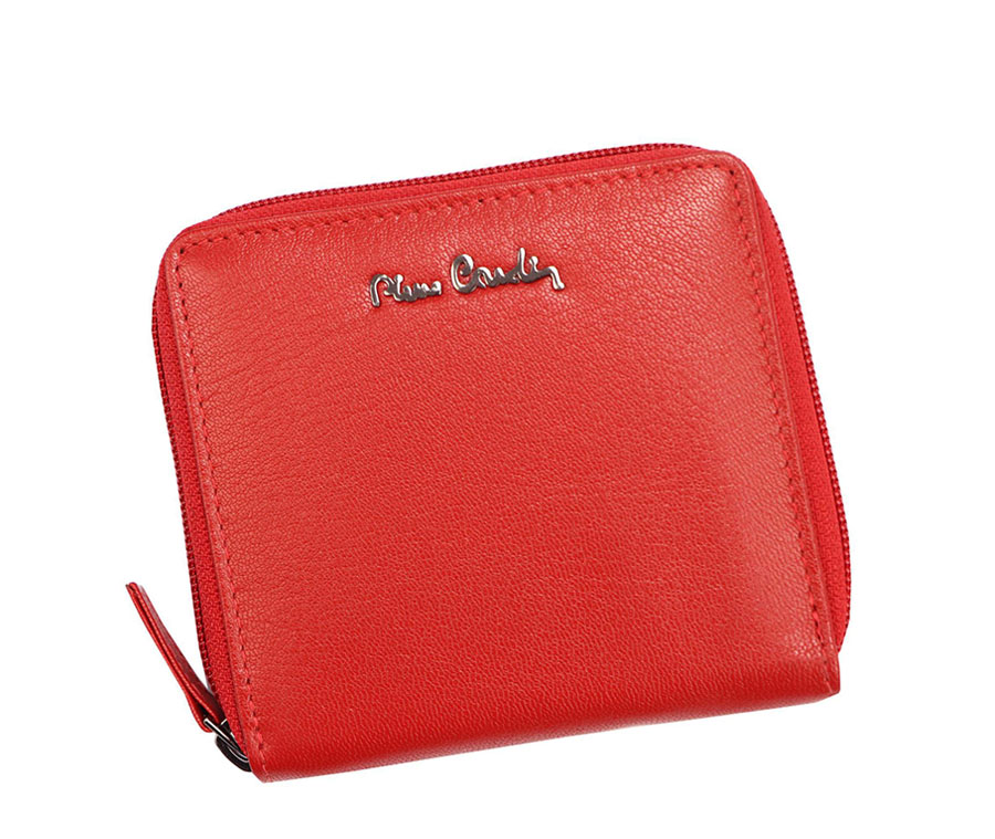 Detail produktu Menšia červená kožená peňaženka na zips Pierre Cardin L9201