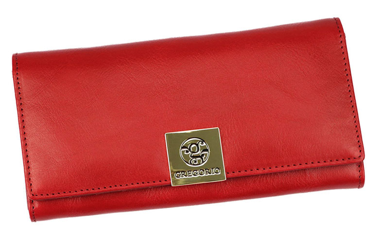 Červená matná kožená peňaženka Gregorio GS-100