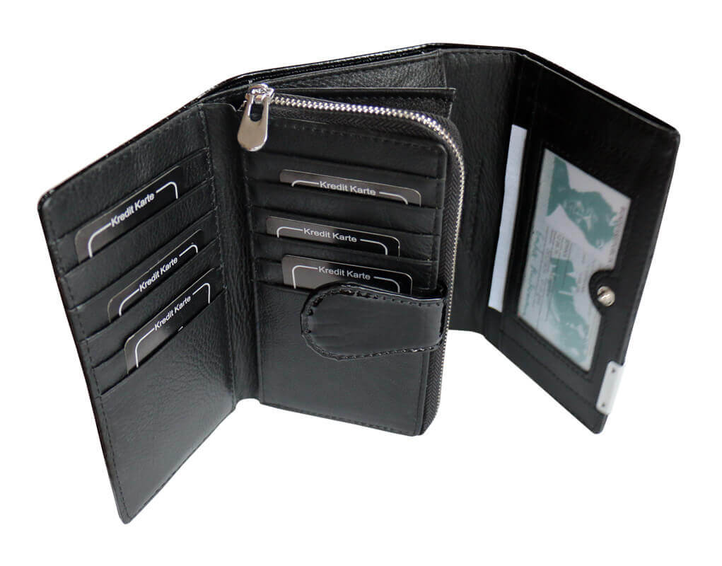 Dámska kožená peňaženka Jennifer Jones čierna 6372