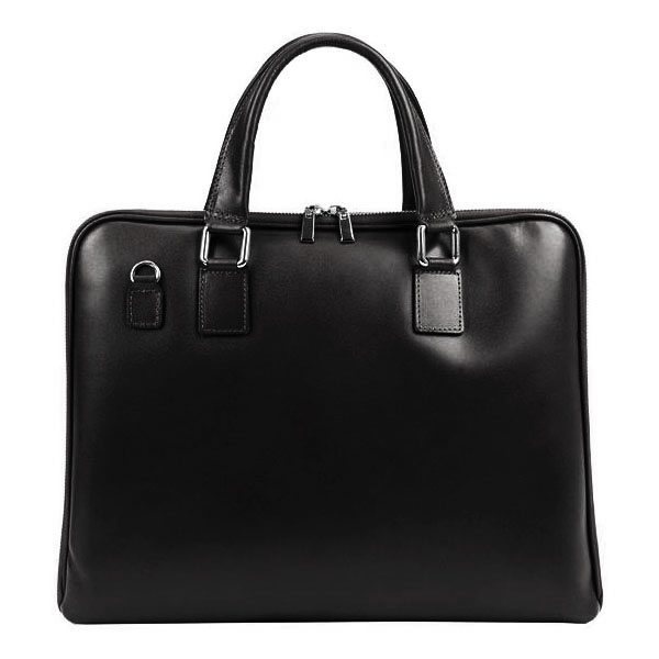 Elegantná čierna dámska kožená taška A4