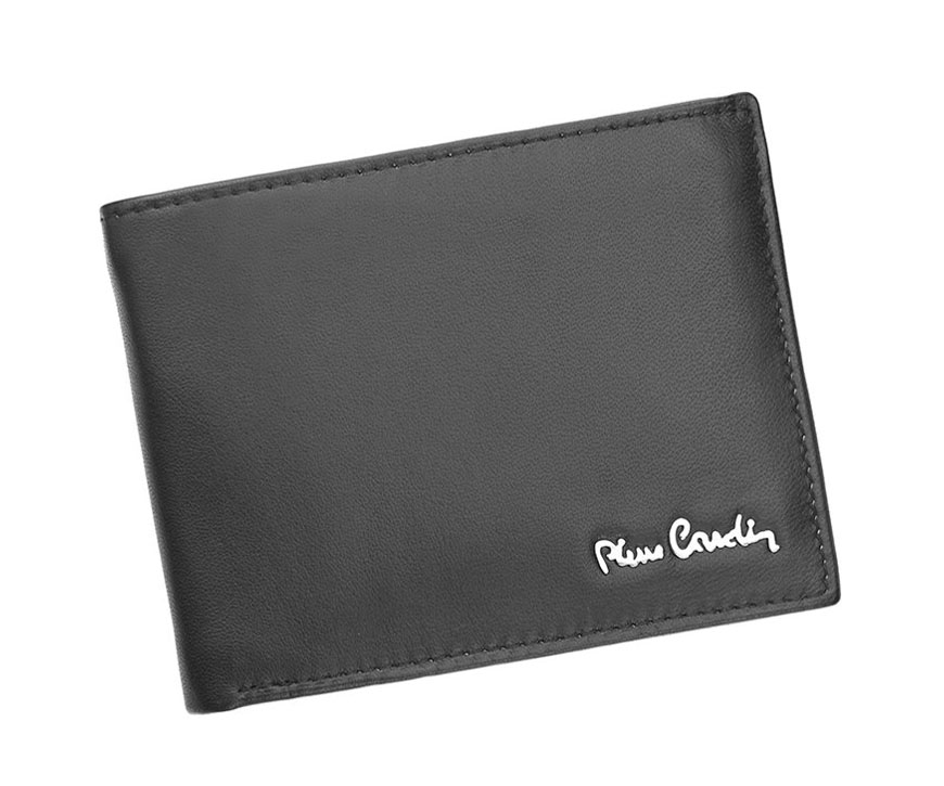 Detail produktu Elegantná čierna kožená peňaženka Pierre Cardin s ochranou RFID