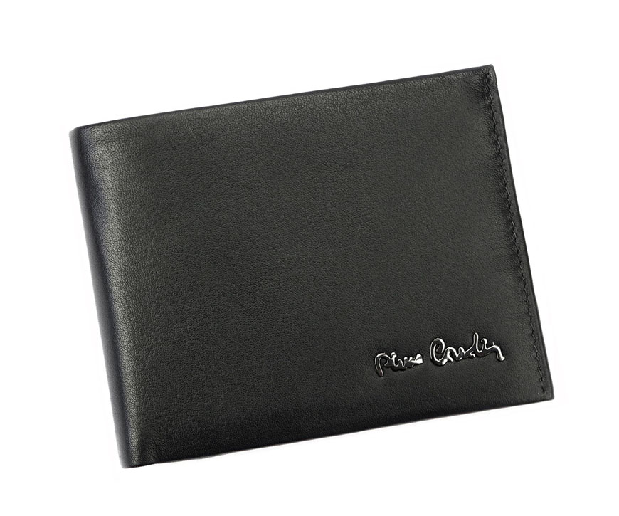 Detail produktu Elegantná čierna kožená peňaženka Pierre Cardin s ochranou RFID