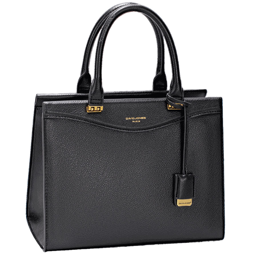 Detail produktu Čierna elegantná stredná kabelka do ruky David Jones