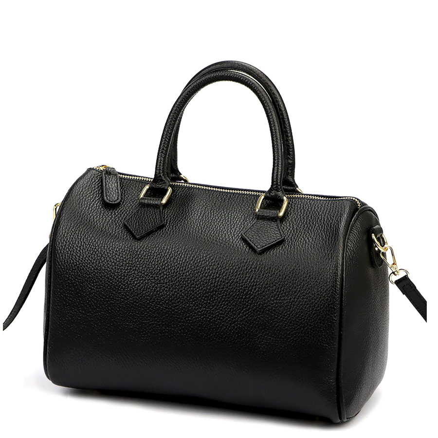 Detail produktu Kožená čierna talianska kabelka do ruky