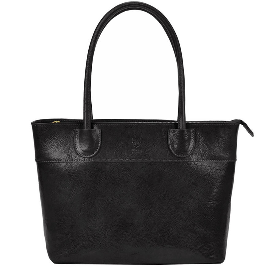 Detail produktu Čierna kožená kabelka Florence