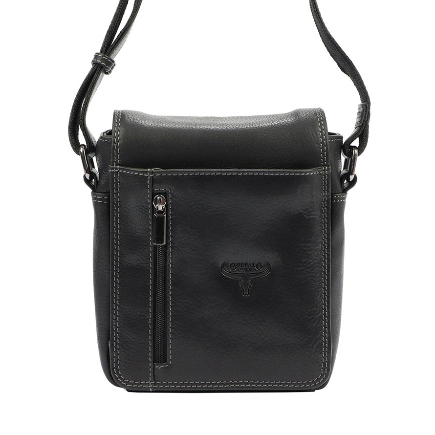Detail produktu Čierna menšia pánska kožená taška Buffalo Wild L7032