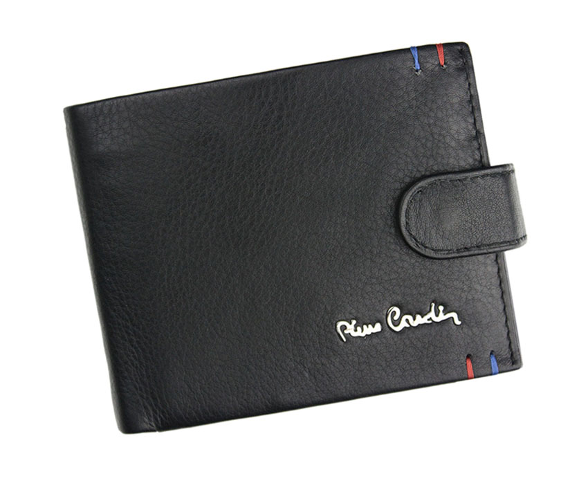 Detail produktu Čierna pánska kožená peňaženka na zapínanie Pierre Cardin L22324a 