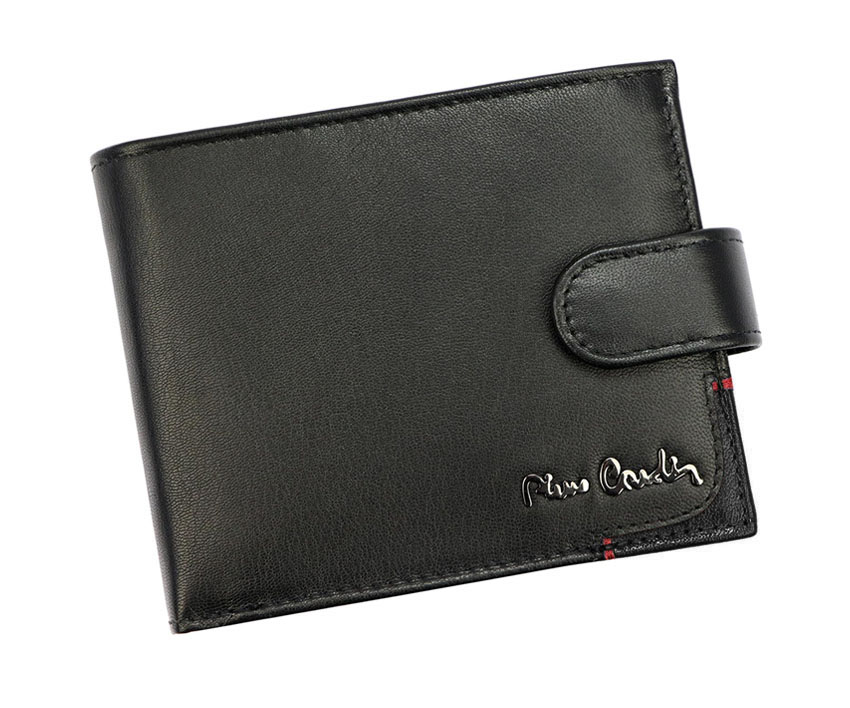 Čierna pánska kožená peňaženka so zapínaním Pierre Cardin RFID L75324a-2 