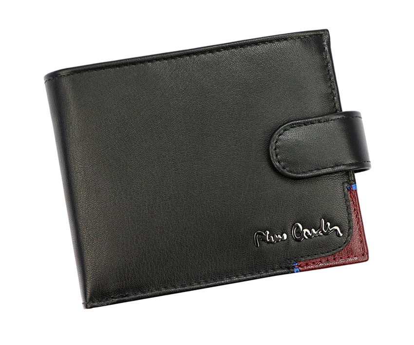 Čierna pánska kožená peňaženka so zapínaním Pierre Cardin RFID L75324a 
