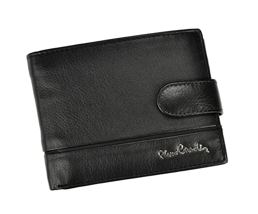 Detail produktu Čierna kožená peňaženka so zapínaním Pierre Cardin L158806a