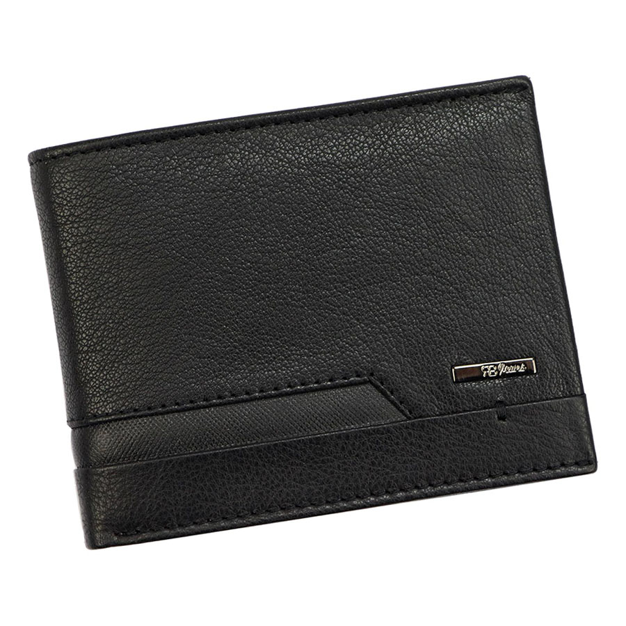 Čierna pánska kožená peňaženka v darčekovom balení