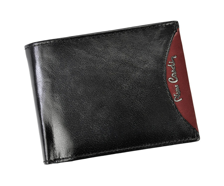 Pánska kožená peňaženka Pierre Cardin čierno-bordová 29-8806 RFID