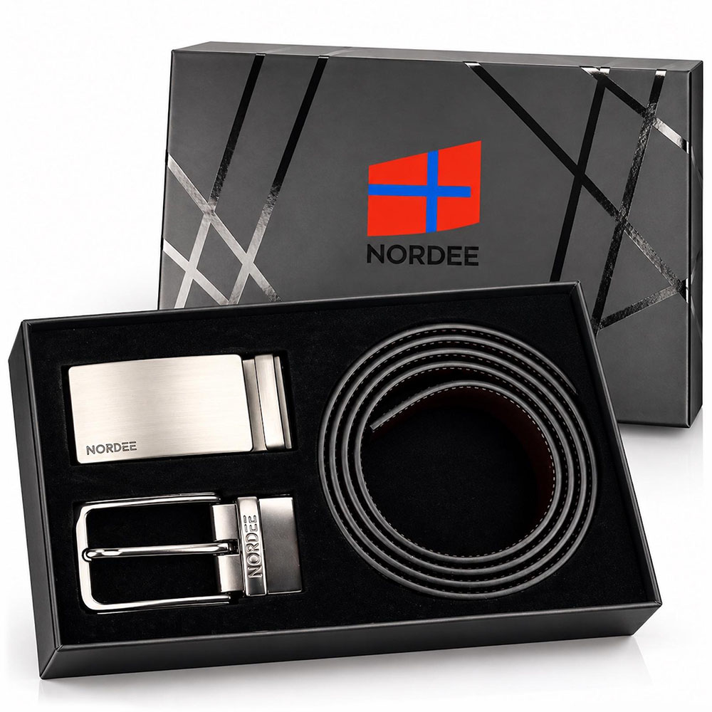 Detail produktu Darčekový opaskový set Nordee čierno-hnedý N01