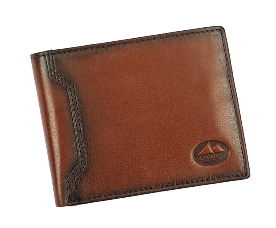 Detail produktu Hnedá pánska kožená peňaženka El Forrest L892-29