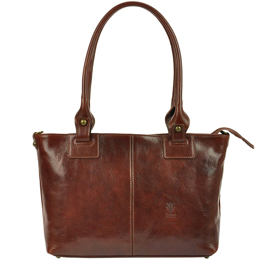 Detail produktu Hnedá kožená kabelka cez plece Florence 18