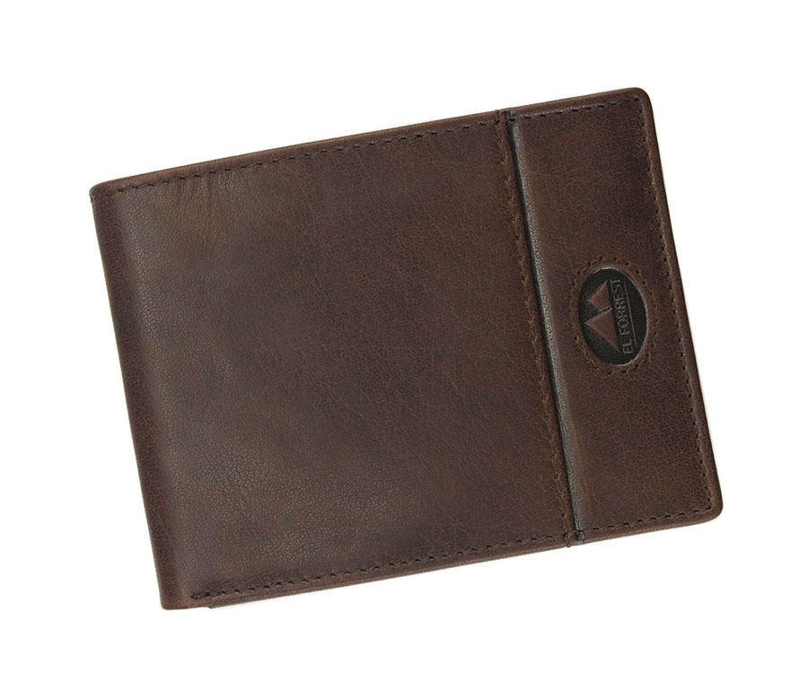 Detail produktu Hnedá pánska kožená peňaženka El Forrest L892-22