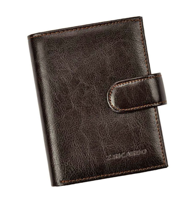 Detail produktu Čierna pánska kožená peňaženka na výšku Z.Ricardo
