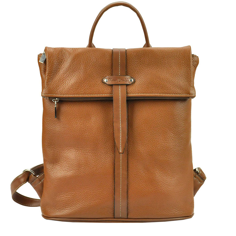Detail produktu Hnedý kožený ruksak Pierre Cardin L590