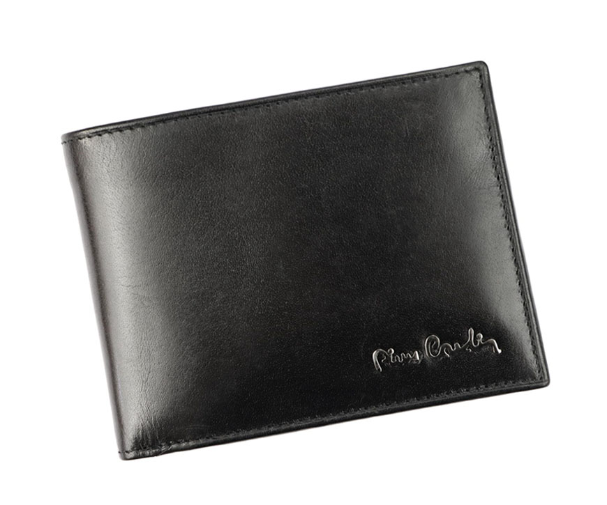 Detail produktu Jednoduchá čierna pánska kožená peňaženka Pierre Cardin RFID 51-8805
