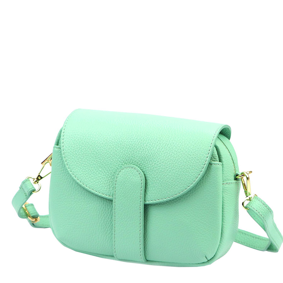 Detail produktu Kožená mentolová crossbody kabelka L35100