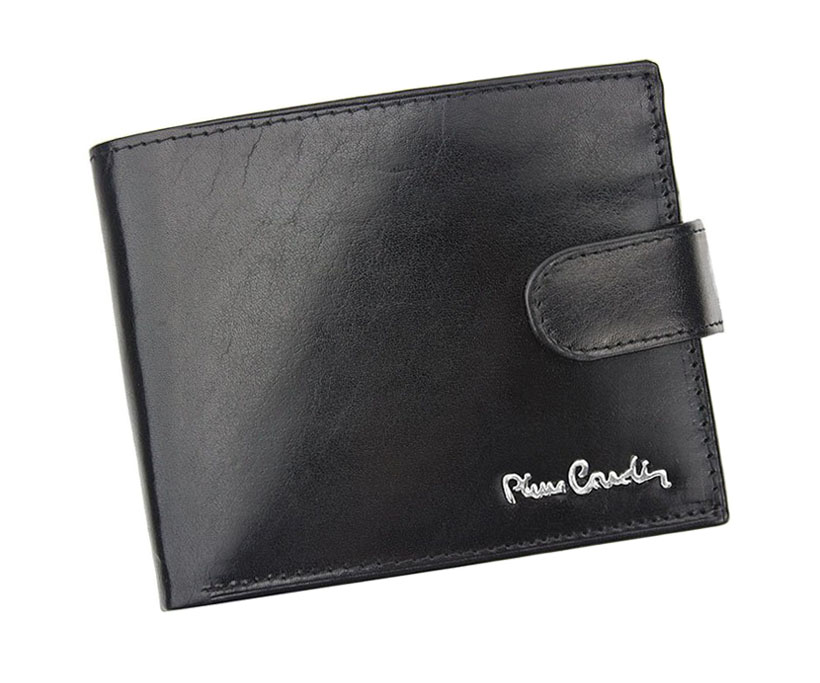 Detail produktu Luxusná čierna kožená peňaženka so zapínaním Pierre Cardin L520324a