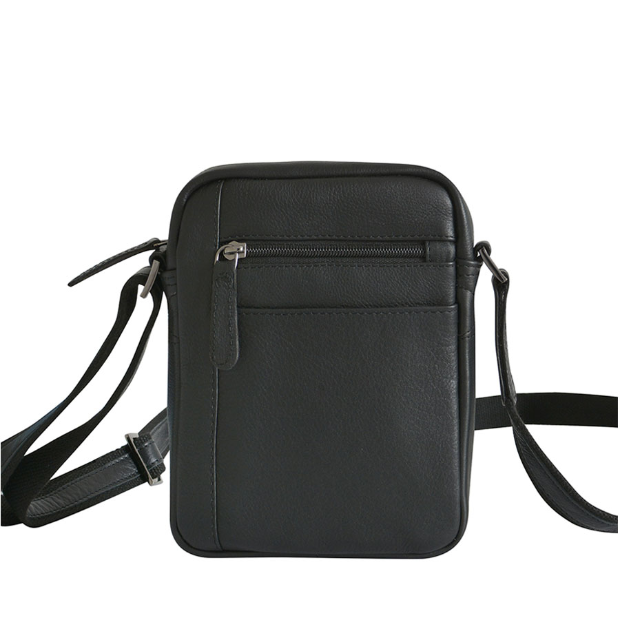 Detail produktu Malá čierna pánska kožená taška Mercucio