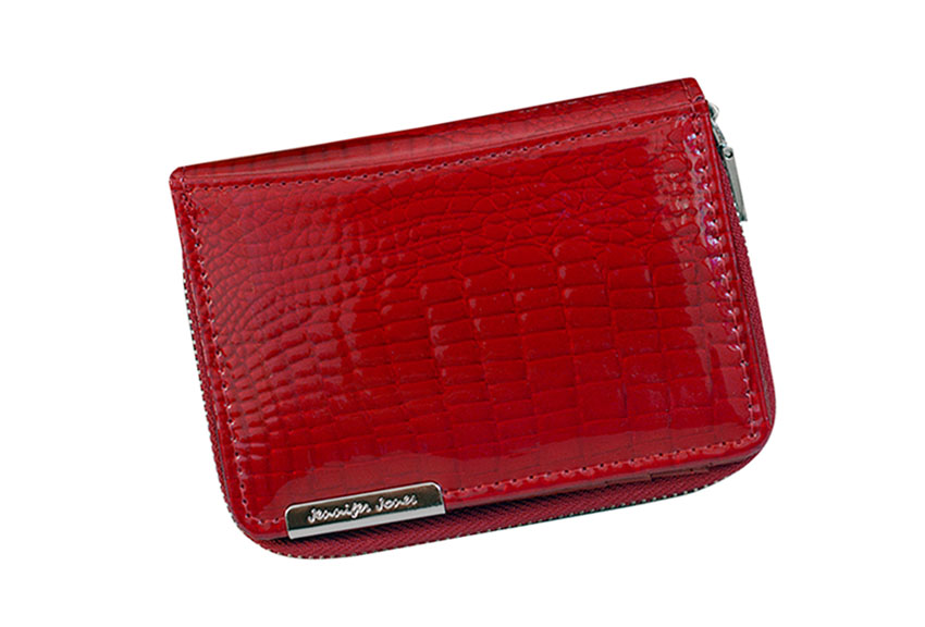 Mini dámska kožená peňaženka Jennifer Jones červená 5262