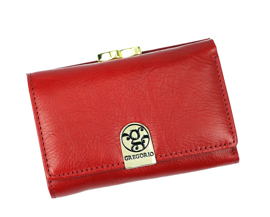 Detail produktu Dámska malá červená matná kožená peňaženka Gregorio