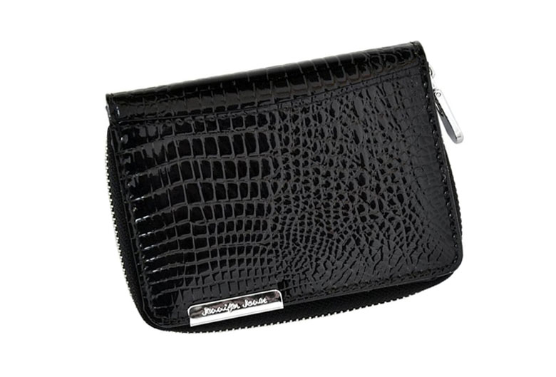 Mini dámska kožená peňaženka Jennifer Jones čierna 5262
