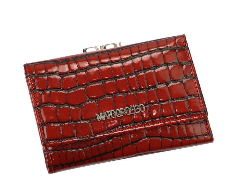 Detail produktu Malá dámska červená štruktúrovaná kožená peňaženka Mato Grosso