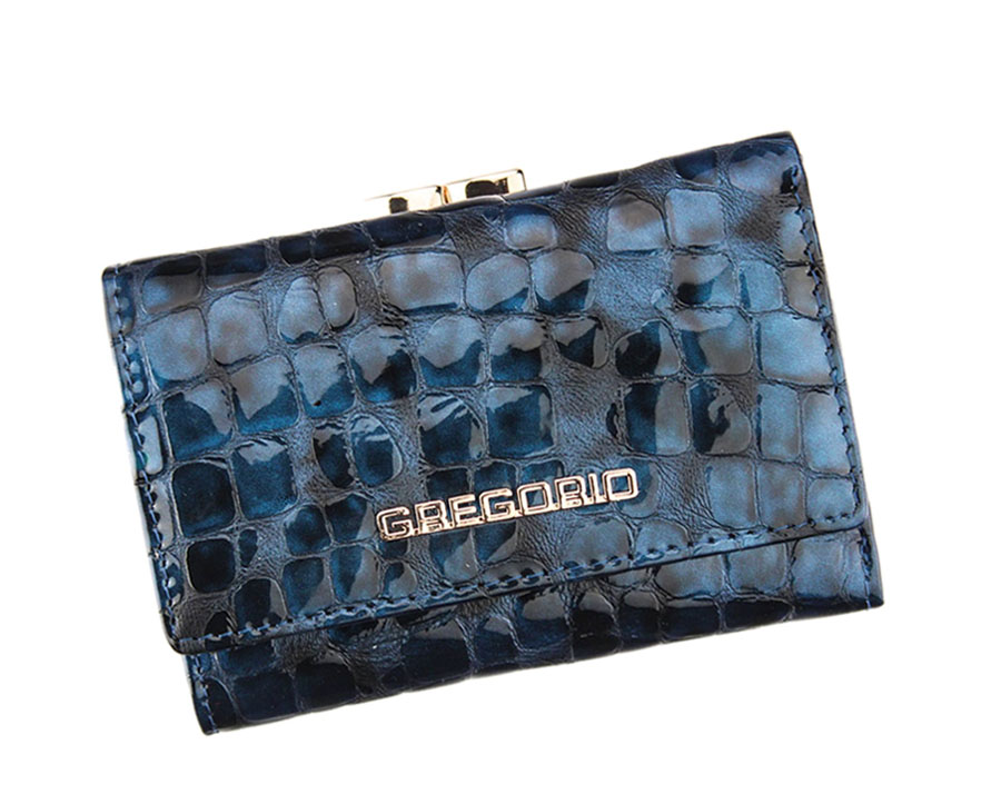Detail produktu Dámska malá modrá kožená peňaženka Gregorio FS117