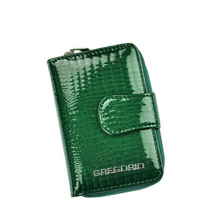 Menšia dámska zelená kožená peňaženka Gregorio GF115