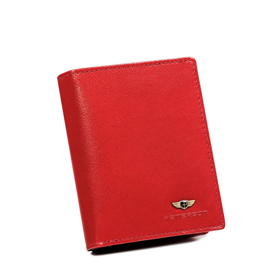 Menšia červená dámska kožená peňaženka Peterson