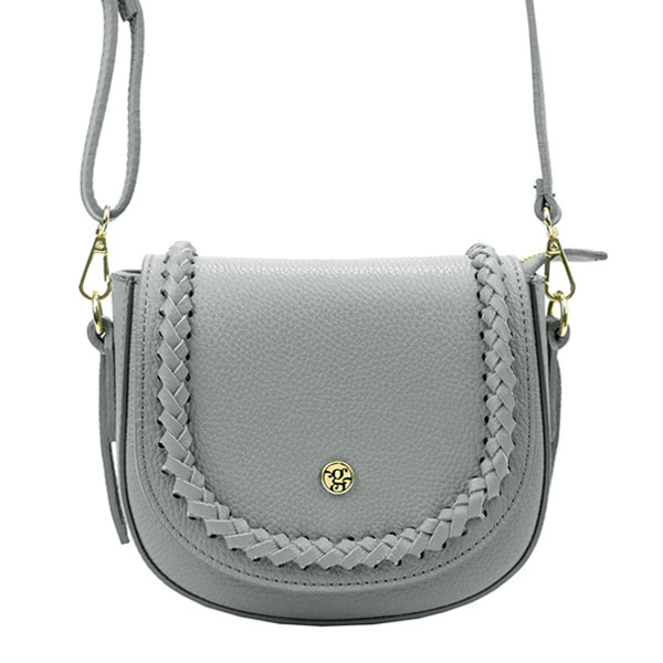 Detail produktu Šedá elegantná crossbody kabelka Gregorio L1703