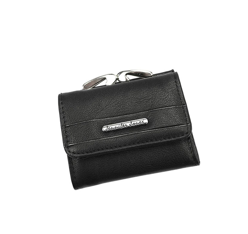 Mini dámska kožená peňaženka Jennifer Jones čierna L5258
