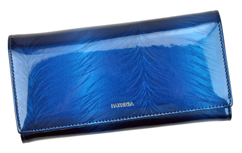 Detail produktu Modrá dámska lakovaná kožená peňaženka Patrizia FF100