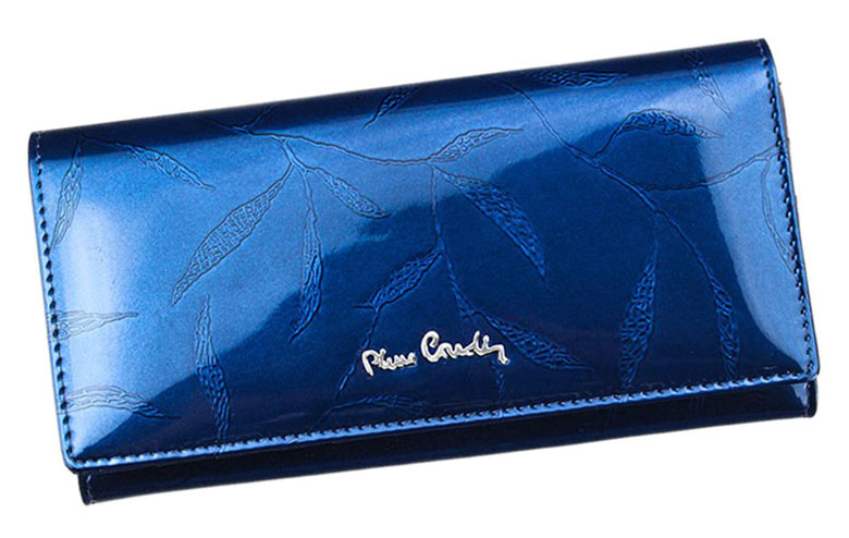 Detail produktu Modrá dámska lakovaná kožená peňaženka Pierre Cardin