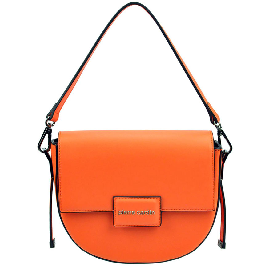 Detail produktu Malá oranžová dizajnová crossbody kabelka Pierre Cardin