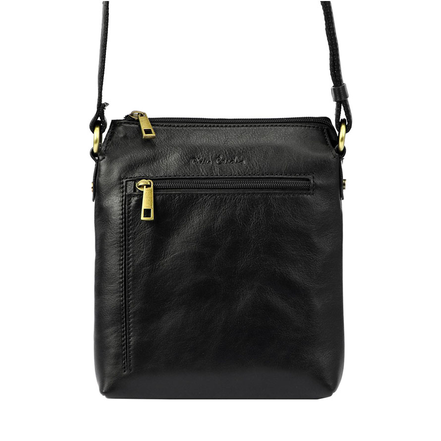 Detail produktu Čierna kožená pánska taška cez rameno Pierre Cardin L4231
