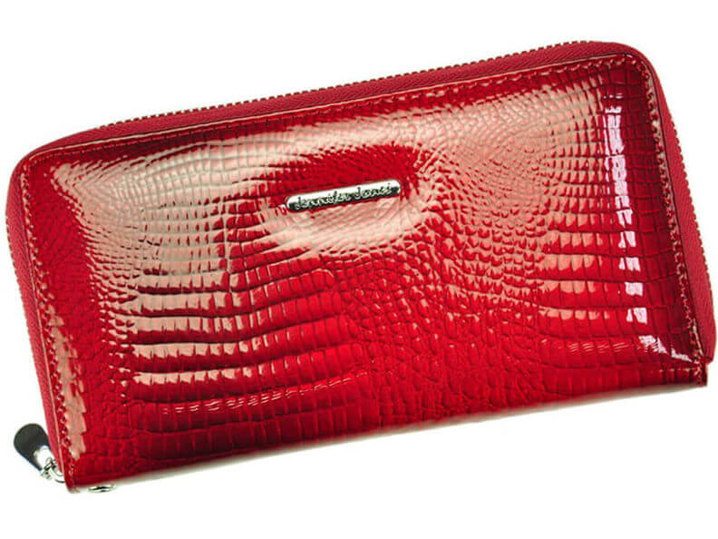 Detail produktu Veľká dámska kožená peňaženka Jennifer Jones červená