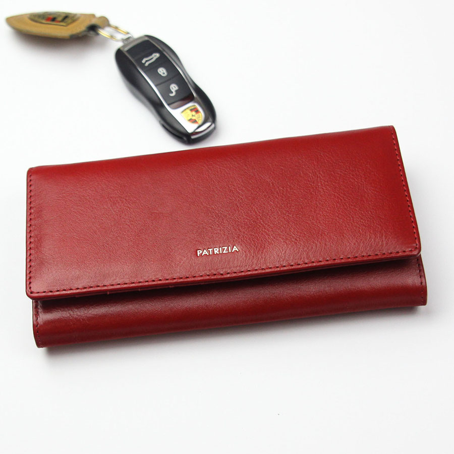 Červená kartová kožená peňaženka Patrizia Piu